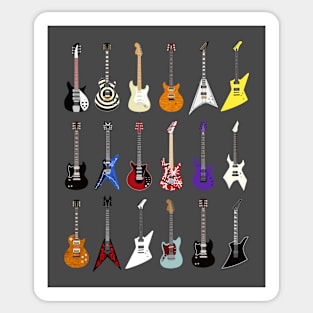 Riffs that Rocked the World - Iconic Guitars from Rock and Metal Legends Sticker